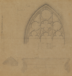 216902 Afbeelding van het ontwerp voor het achtste noordelijke venster met tracering van het schip in de Jacobikerk te ...